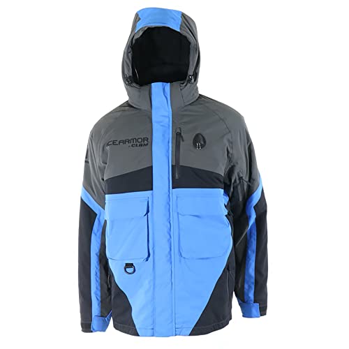 ICEARMOR by Clam Ascent Float Parka, X-Large, Charcoal/Blue/Black