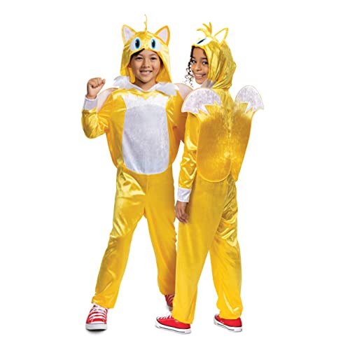 Sonic Tails Costume, Official Sonic Movie Costume and Headpiece, Kids Size Medium (7-8)
