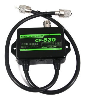 Comet CF-530 - 1.3-90/125-470 MHz Duplexer w/Leads/SO239/PL259 Connectors