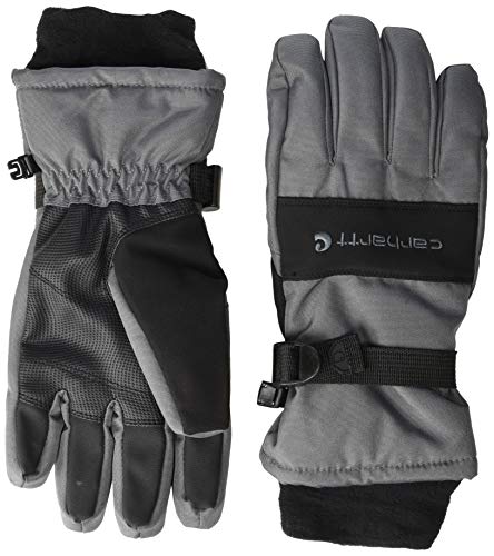 Carhartt Men's WP Waterproof Insulated Glove, Dark Grey/Black, XX-Large
