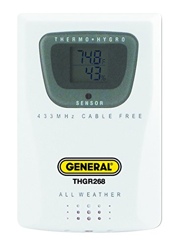 General Tools THGR268 Additional Remote Temperature and Humidity Sensor for Model Number EMR963HG