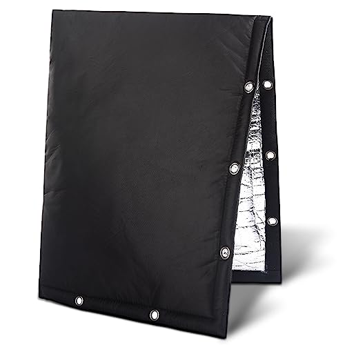 Outdoor Backflow Preventer Insulation Cover: Winter Freeze & Weather Protection for Pipes, Irrigation and Sprinkler Valves- 16''W x 20''H- Black