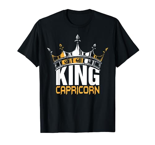 Th King Capricorn Birthday Zodiac Costume Funny Bday Gift T-Shirt