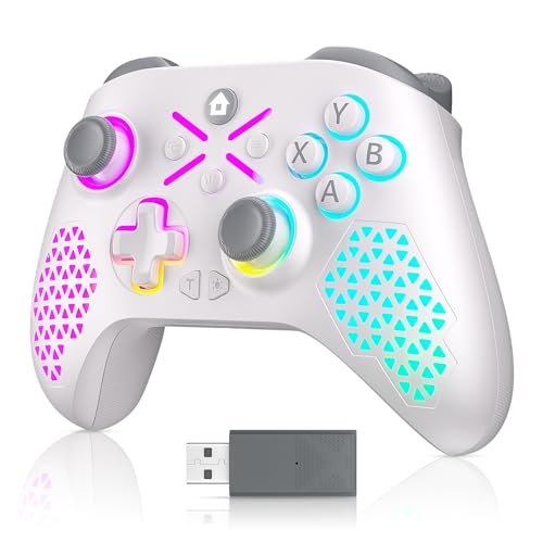 Gamrombo LED Wireless Controller Replacment for Xbox Controller,Compatible with Xbox One,Xbox Series X/S,Xbox One S/X PC/Steam/Switch/PS3/Samsung TV With Turbo,Macro (Need Updated manually)