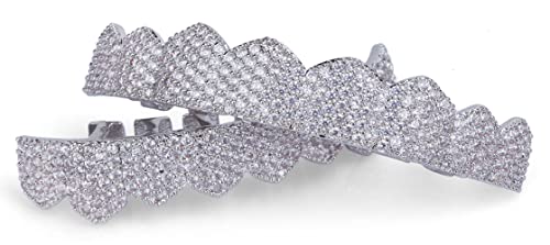 Hip Hop Jewelry Mens Diamond Grillz Teeth Pandora Style Charms Silver Luxury Designer Iced Out Grills Fashion Rapper Men and Women Fashion Accessories,Cosplay Costume