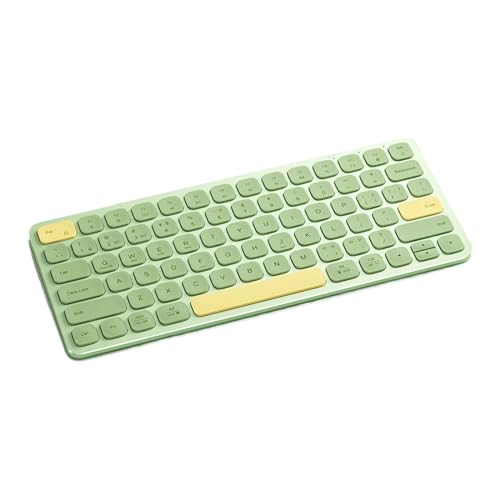 TISHLED Aesthetic Wireless Keyboard for Mac, Full Aluminum CNC, 2.4G/Bluetooth Keyboard Ultra Slim Rechargeable 75% Compact Silent Switch for Apple/iMac/iPad/Macbook/Windows/PC/Laptop, Matcha Green