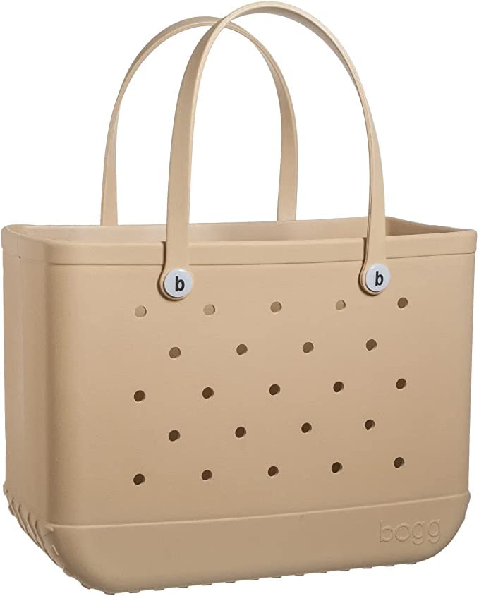 BOGG BAG Original X Large Waterproof Washable Tip Proof Durable Open Tote Bag for the Beach Boat Pool Sports 19x15x9.5 - Lightweight Cute Rubber Bags For Women - Patented Design