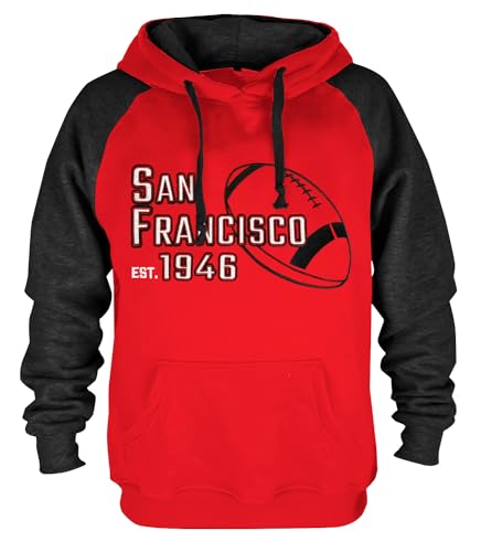 Men & Women San Francisco City Classic Football Embroidery Sweatshirt Jersey Apparel Pullover Hoodie - Red#2 XL