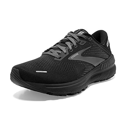 Brooks Women's Adrenaline GTS 22 Supportive Running Shoe - Black/Black/Ebony - 10 Medium