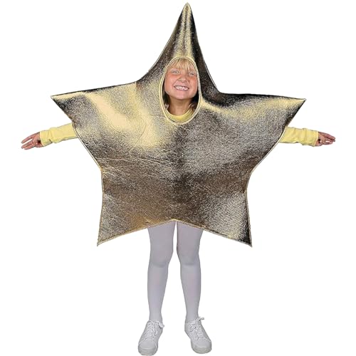 Fun Express Gold Start Shaped Costume, One Size Fits Most Children, Great for Pageants, Christmas Plays and Parades