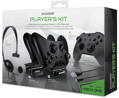8 in 1 player kit black for dreamGEAR XBOX ONE,one size,DGXB1-6630