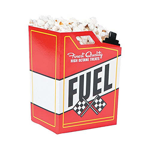 Race Car Fuel Can Popcorn Treat Boxes - Racing Birthday Party Supplies - 24 Pieces