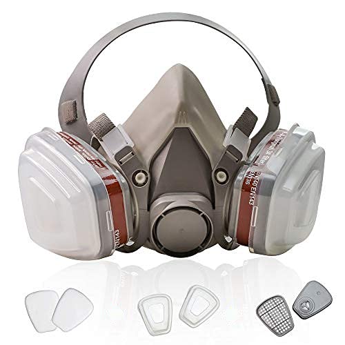 Signature Reusable Half Face Cover, Painters Mask with Filters, Adjustable, Medium