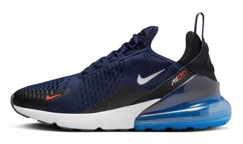 Nike Men's Air Max 270 Running Shoes, Midnight Navy/Bright Crimson/Black/White, 11