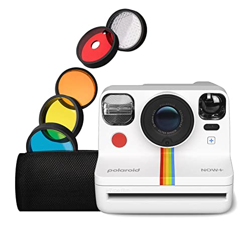 Polaroid Now+ 2nd Generation I-Type Instant Film Bluetooth Connected App Controlled Camera - White (9077)