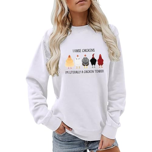  Today 2023 Hoodies For Womens Fall Fashion 2023,Thanksgiving I Raise Chickens Crewneck Pullover Causal 2023 Trendy Tee Outfits Clearance My Orders Lightning Deals of Today