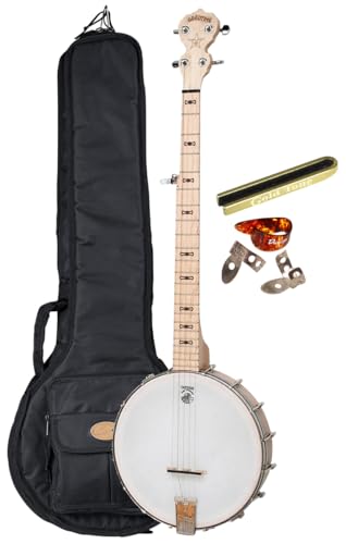 Deering Goodtime 5-String Openback Banjo Instrument Alley Package with Padded Gig Bag, Mute and Picks