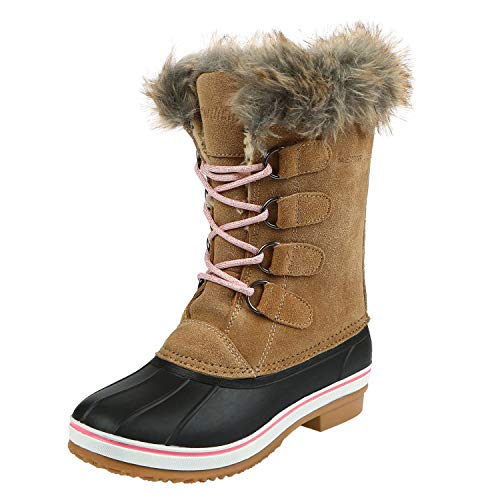 Northside Kathmandu Snow Boot, Tan/Pink, 3 M US Little Kid