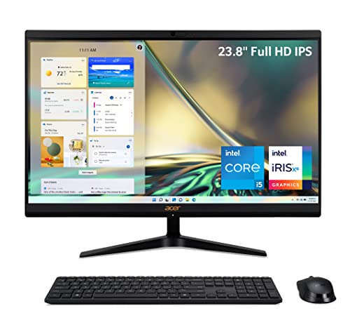 Acer Aspire C24-1700-UR12 AIO Desktop | 23.8' Full HD IPS Display | 12th Gen Intel Core i5-1235U | Intel Iris Xe Graphics | 8GB DDR4 | 512GB NVMe M.2 SSD | Intel Wireless Wi-Fi 6 | Windows 11 Home