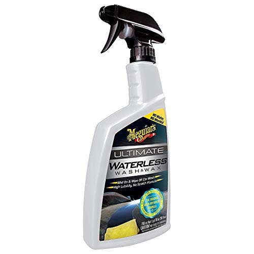 Meguiar's Ultimate Waterless Wash & Wax - Scratch-Free Waterless Car Wash That Makes Car Detailing Quick and Easy - 26 Oz