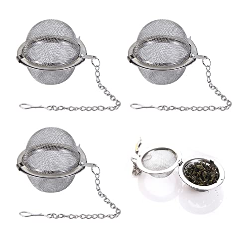 3PCS Premium Tea Infusers for Loose Leaf Tea - Upgraded Tea Strainers and Tea Balls for Flavoring Herbal Spices and Seasonings