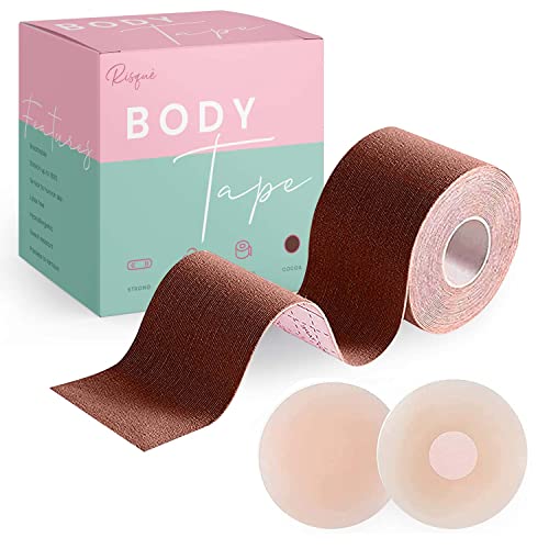 Chest Brace Achieve Chest Brace Lift & Contour | Sticky Body Tape Waterproof Sweat-Proof Bob Tape