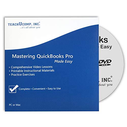 TEACHUCOMP Video Training Tutorial for QuickBooks Desktop Pro 2016 DVD-ROM Course and PDF Manual