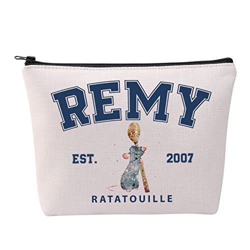 FOTAP Remy Quote Cosmetic Bag Rat Fans Gift Remy Est. 2007 Zipper Pouch Makeup Bag Mouse Chef Make Up Bag (REMY EST2007)