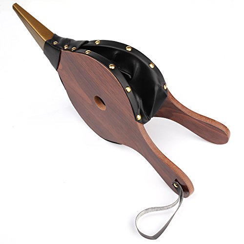 Z-COLOR 1PCS Brown Wood Fireplace Bellows 15' x 6.5' Outdoor Cooking Fan Air Blower