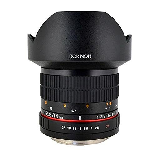 Rokinon FE14M-C 14mm F2.8 Ultra Wide Lens for Canon (Black)