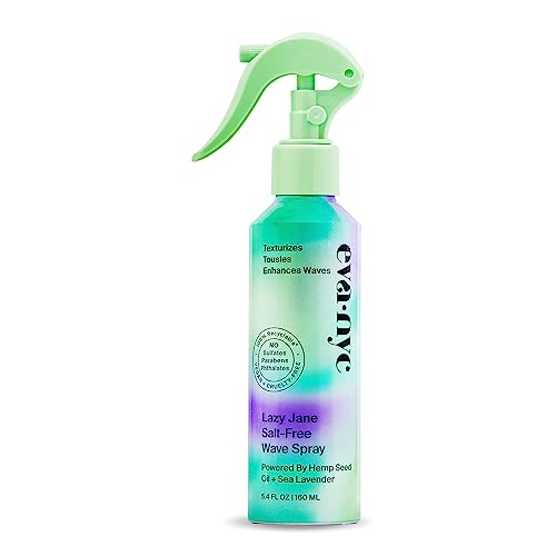 Eva NYC Lazy Jane Wave Spray, Salt-Free Texture Spray for Hair, Non-Sticky & GMO-Free Wavy Hair Products, Vegan Hair Products for Women, 5.4 oz