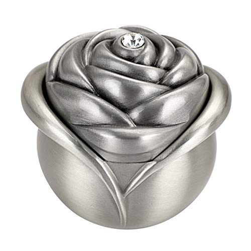 Hipiwe Rose Shape Vintage Jewelry Box - Small Trinket Storage Holder Case Keepsake Organizer Box for Rings Earrings Necklace Treasure, Gift for Girls Women, Large