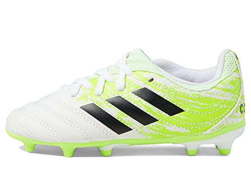adidas Men's Copa 20.3 Firm Ground Soccer Shoe, Footwear White/Core Black/Signal Green, 10 M US