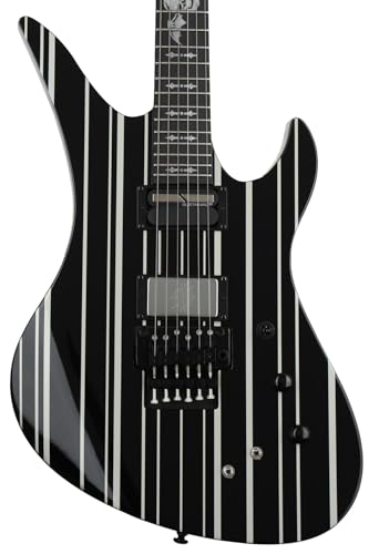 Schecter Synyster Gates Custom-S - Black with Silver Stripes