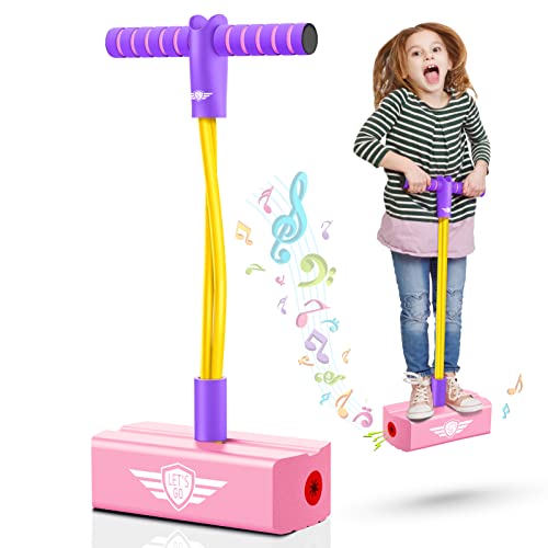 Kids Toys, Toddler Outdoor Toys, Gifts for 3-12 Year Old Boys Girls, Foam Pogo Jumper for Kids Outdoor Toys for Kids Ages 4-8 Pogo Stick Girls Toys Cool Toys for Autistic Kids Toys, Pink