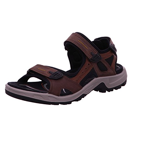 ECCO Men's Yucatan Sport Sandal, Espresso/Cocoa Brown/Black Nubuck, 9-9.5