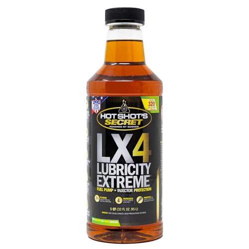 Hot Shot's Secret LX4 Lubricity Extreme 32 Ounce Bottle, Clear, Yellow Liquid, (LX432Z)