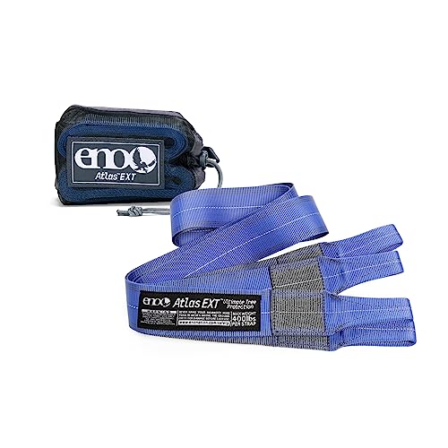 ENO Atlas EXT Ultimate Tree Protection - Tree Strap for Hammock - Hammock Strap Extension - Portable Hammock Accessories for Camping, Hiking, and Backpacking - Charcoal/Royal