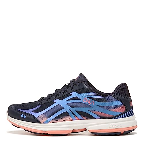 Ryka Womens Devotion Plus 3 Walking Shoe, Navy/Pink, 8.5 US