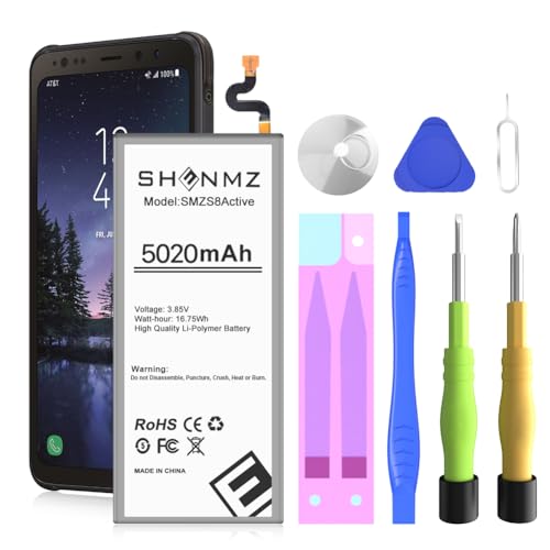 Galaxy S8 Active Battery, New Upgraded [5020mAh] Lithium Polymer Battery Replacement Compatible with Samsung Galaxy S8 Active EB-BG892ABE SM-G892U, SM-G892A with Repair Tool Kits