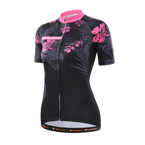 ZEROBIKE Women's Short Sleeve Cycling Jersey Jacket Cycling Shirt Quick Dry Breathable Mountain Clothing Bike Top