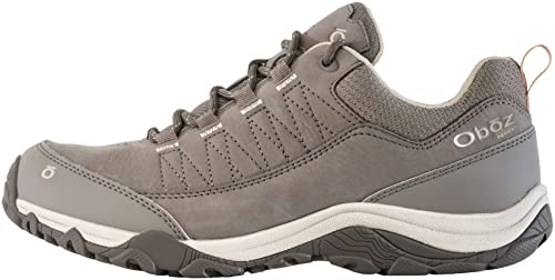 Oboz Women's Ousel Low B-Dry Waterproof Hiking Shoe, Cinder Stone, 8.5