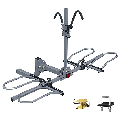 WILDROAD Hitch Bike Rack, Wobble Free Smart Tilting Bike Rack, Foldable 2-Bike Rack for Standard, Fat Tire and E-Bike, 2-Bike 180 lbs Capacity, Fits 2-inch Receiver