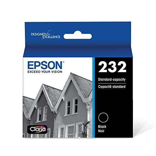 EPSON 232 Claria Ink Standard Capacity Black Cartridge (T232120-S) Works with WorkForce WF-2930, WF-2950, Expression XP-4200, XP-4205