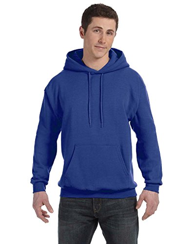 Hanes Men's Big and Tall Pullover EcoSmart Hooded Sweatshirt, Deep Royal, XXX-Large