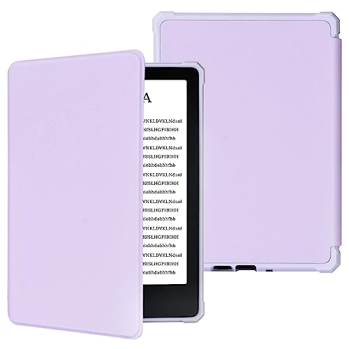 Case for 6.8' Kindle Paperwhite (11th Generation 2021 Release), All-New PU Leather Smart Cover for Kindle Paperwhite & Kindle Paperwhite Signature Edition with with Auto Sleep/Wake (Pearl Purple)