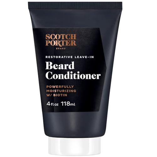 Scotch Porter Leave-In Beard Conditioner with Lightweight Feel - Reduces Frizz, Provides Hydration & Shine for Dry, Coarse Beards - 4 oz