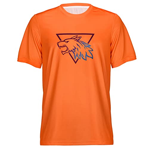 Wisdom Leaves Men's Mountain Bike Jersey Short Sleeve Motocross Jersey Downhill Shirts Orange