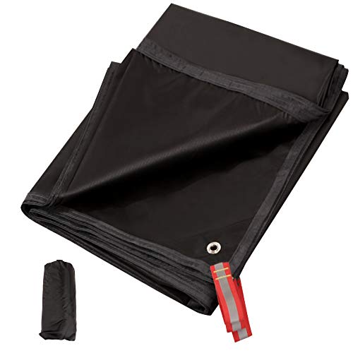 REDCAMP Ultralight Tent Footprint, PU 2000 Waterproof Camping Tent Tarp with Drawstring Carrying Bag for Ground Camping Hiking (55'x87' UL Black)