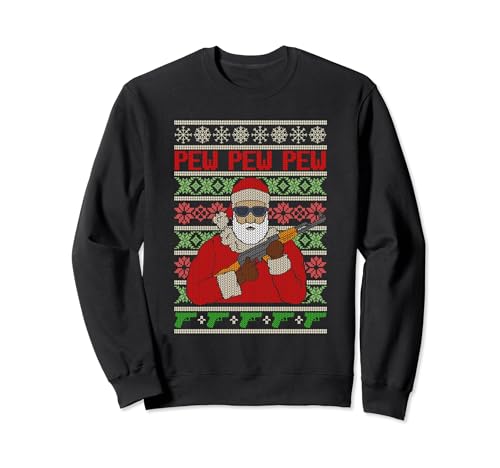 All I Want Is Guns Ugly Christmas Sweater Hunting Military Sweatshirt